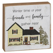 Winter Time House Square Block  (2 Count Assortment)