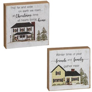 Winter Time House Square Block  (2 Count Assortment)