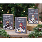 Moo-rry Christmas Block  (3 Count Assortment)