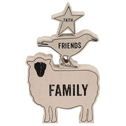 Faith - Family - Friends Animals Stacking Blocks (Set of 3)