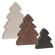 Fashion Print Chunky Christmas Trees (Set of 3)