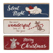 Silent Night Mouse Skinny Block  (3 Count Assortment)