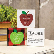 Teacher Square Block  (3 Count Assortment)
