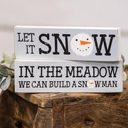 In the Meadow Snowman Face Skinny Block  (2 Count Assortment)