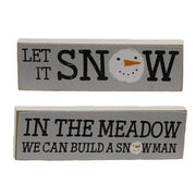 In the Meadow Snowman Face Skinny Block  (2 Count Assortment)