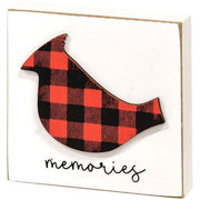 Buffalo Check Cardinal Memories Block