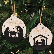 Christmas Blessings Silhouette Bulb Ornament  (2 Count Assortment)