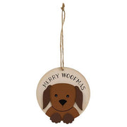 Merry Woofmas Wooden Ornament