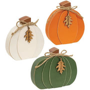 Thankful Grateful Blessings Chunky Pumpkin  (3 Count Assortment)