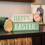 Happy Easter Blocks with Easter Eggs (Set of 4)