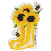 Hello Sunshine Sunflower Boots & Bees Chunky Sitter