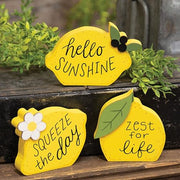 Lemon Sayings Chunky Sitters (Set of 3)