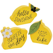 Lemon Sayings Chunky Sitters (Set of 3)