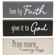 Live By Faith Block  (3 Count Assortment)