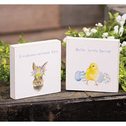 Everybunny Welcome Square Block  (2 Count Assortment)