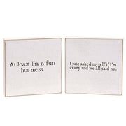 Fun Hot Mess Square Block (2 Count Assortment)