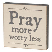 Let Go & Let God Square Block  (3 Count Assortment)