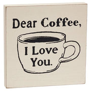 Love & Coffee Block Sign  (2 Count Assortment)