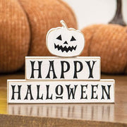 Happy Halloween & Pumpkin Blocks (Set of 3)