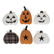 Buffalo Plaid Reversible Chunky Pumpkin Sitters (Set of 3)