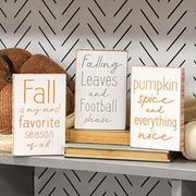 Fall is My Favorite Season Distressed Wooden Block  (3 Count Assortment)