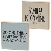 Family is Coming Square Block  (2 Count Assortment)