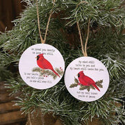 We Loved You Dearly Round Cardinal Ornament  (2 Count Assortment)