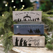 Nativity Sihouette Block  (3 Count Assortment)