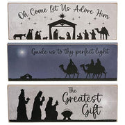 Nativity Sihouette Block  (3 Count Assortment)