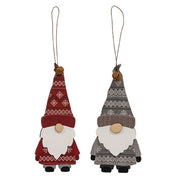 Layered Wooden Sweater Gnome Ornament  (2 Count Assortment)