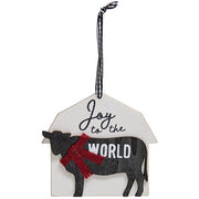 Farm Animal Barn Ornament  (4 Count Assortment)