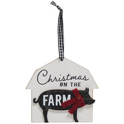 Farm Animal Barn Ornament  (4 Count Assortment)