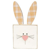 Plaid Ear Bunny Block Sitter  (3 Count Assortment)