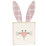 Plaid Ear Bunny Block Sitter  (3 Count Assortment)