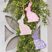 Bunny Words Wooden Ornaments (Set of 3)