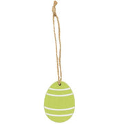 Wooden Easter Egg Ornaments (Set of 6)