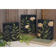 Flowers & Ferns Hanging Wood Plaque  (3 Count Assortment)