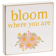Oh Hey Lovely Floral Square Block  (4 Count Assortment)