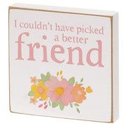 Oh Hey Lovely Floral Square Block  (4 Count Assortment)