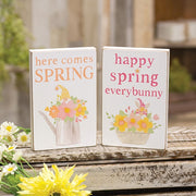 Happy Spring Floral Gnome Block  (2 Count Assortment)