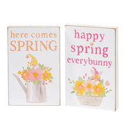 Happy Spring Floral Gnome Block  (2 Count Assortment)