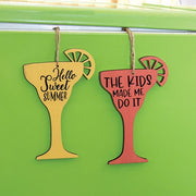 Margarita Words Wooden Ornament  (2 Count Assortment)