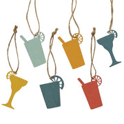 Summer Drinks Wooden Ornaments (Set of 6)