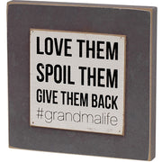 Grandmas Life Layered Block Sign  (3 Count Assortment)