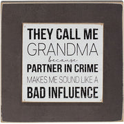 Grandmas Life Layered Block Sign  (3 Count Assortment)