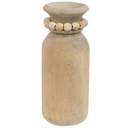 Beaded Wooden Vase Large