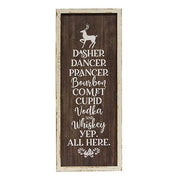Dasher Dancer Prancer Bourbon Wood Sign