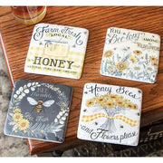 Farm Fresh Honey Resin Coasters (Set of 4)