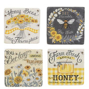 Farm Fresh Honey Resin Coasters (Set of 4)