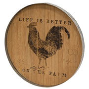 Life is Better On The Farm Chicken Wood Sign